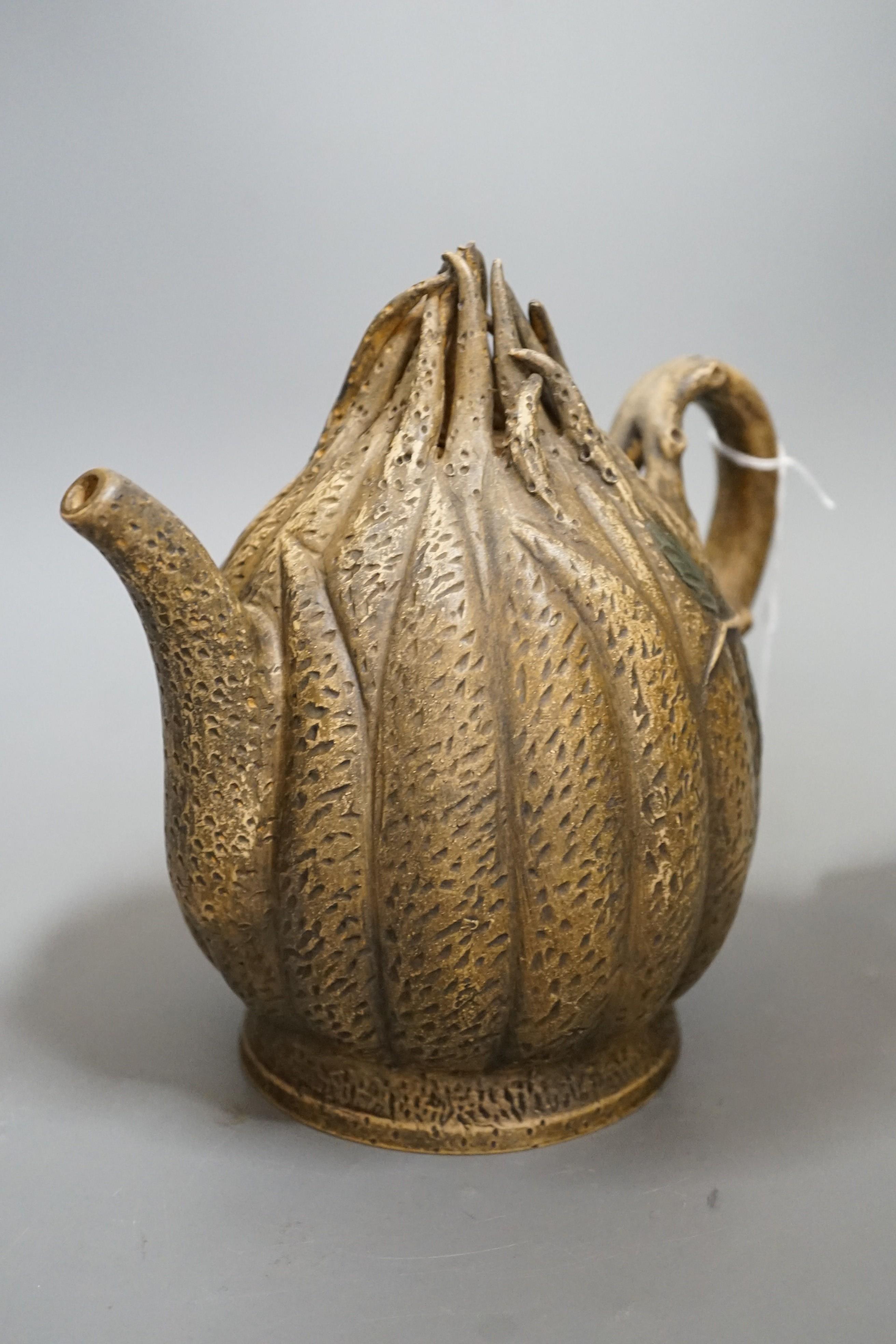 A Chinese Yixing Buddha's hand teapot, 19cms high
